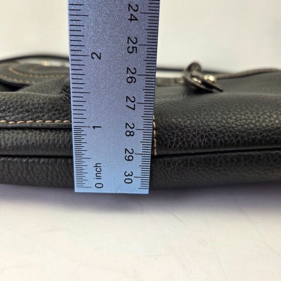 Tignanello Black Pebbled Leather Crossbody Bag With Multiple Pockets - Picture 16 of 16